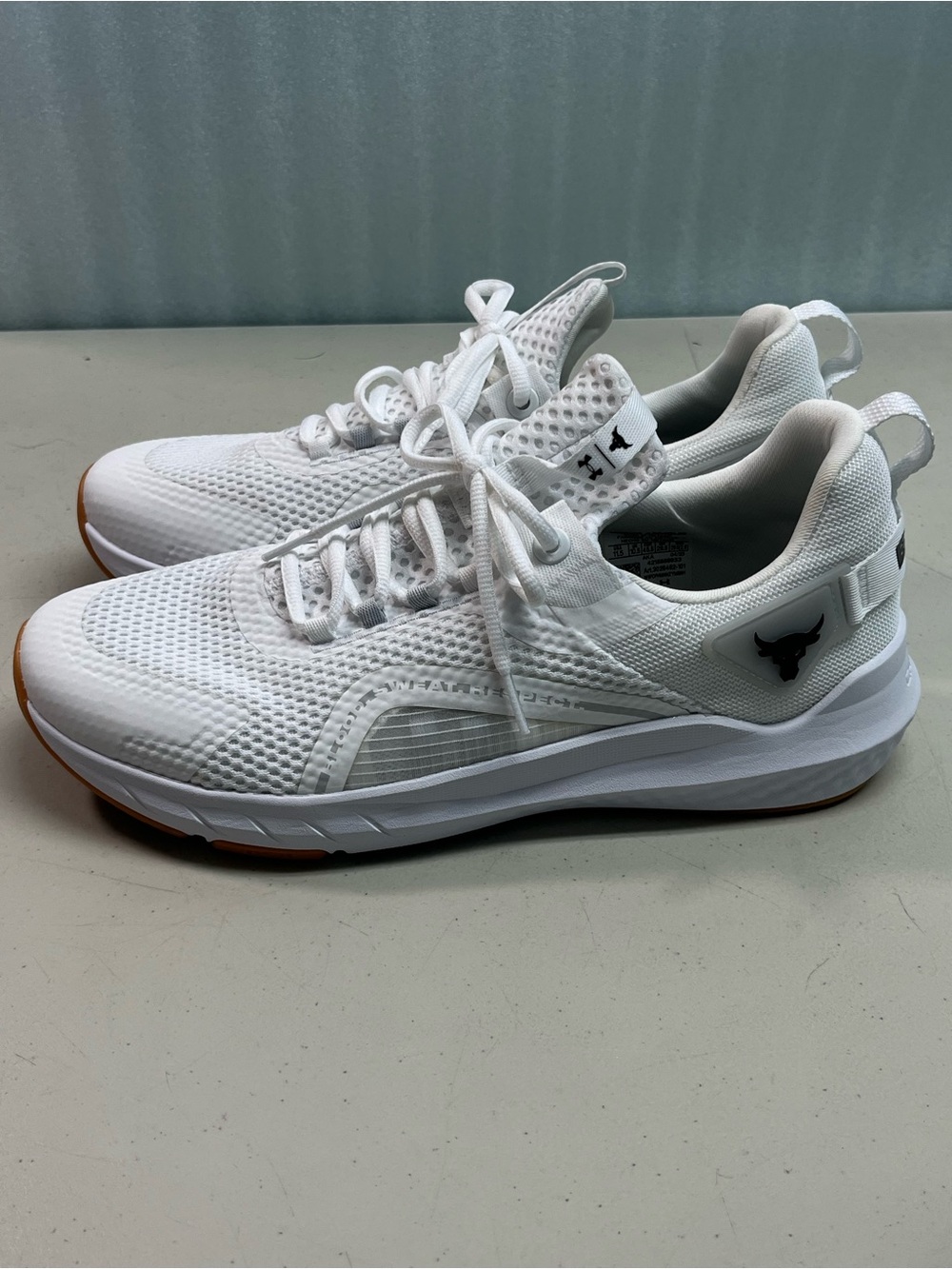 Under Armour UA Project Rock BSR 4 Training Shoes White Gum Men’s Size 11.5 NEW
